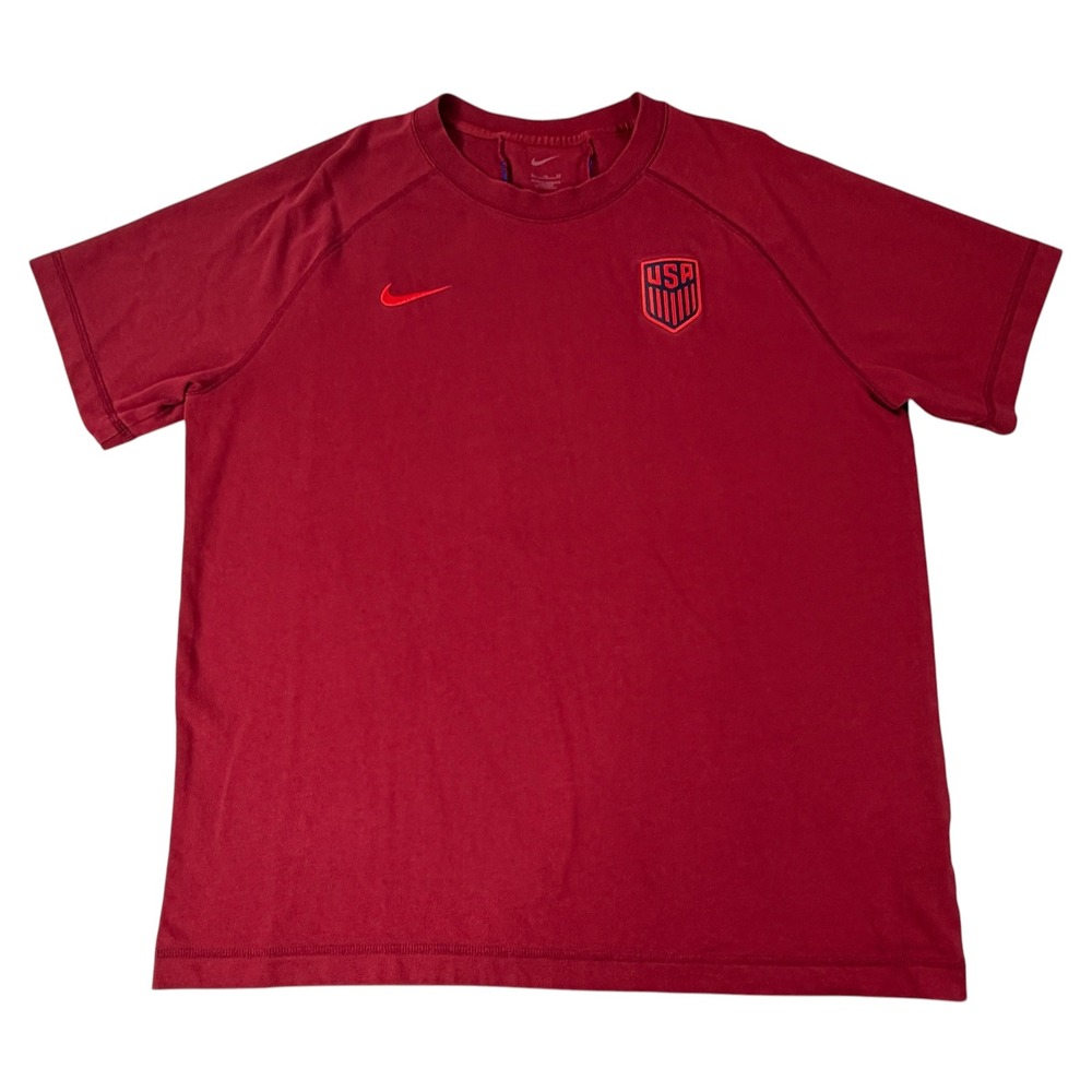 Nike US Soccer USA National Team Raglan Heavyweight Cotton Jersey T-Shirt Men XL